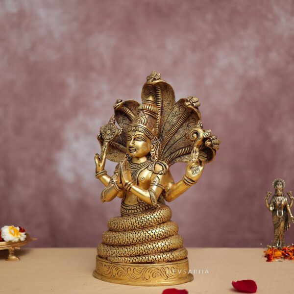 Patanjali Brass Statue 11.8 Inches Height Handcrafted Yoga Meditation Decor