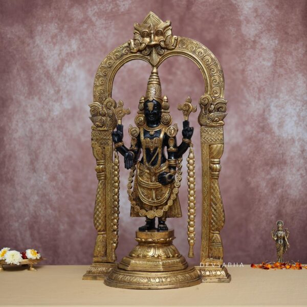Brass black Tirupati Balaji Idol 25.8 Inches