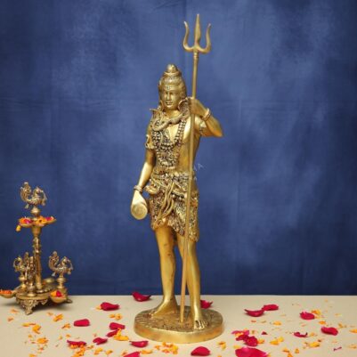 Brass Lord standing Shiva Idol 25.5 Inches