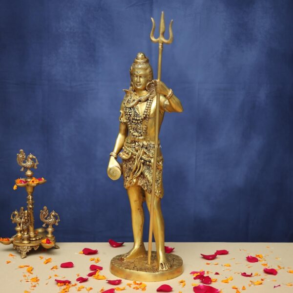 Brass Lord standing Shiva Idol 25.5 Inches