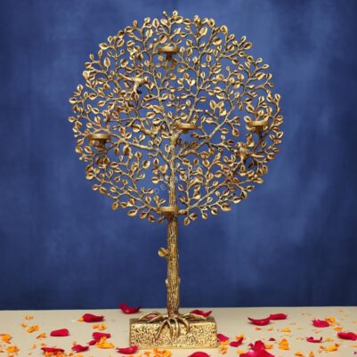 Brass Tree with Deepak Decor 23.2 Inches for Home and Office