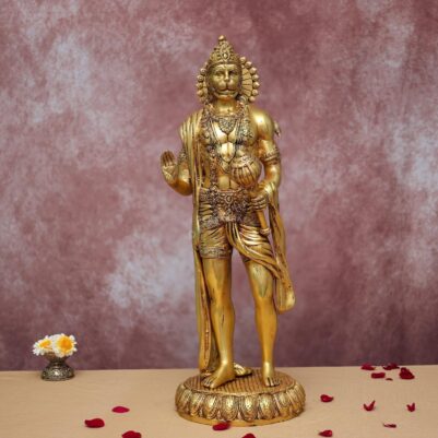 Brass standing Hanuman Idol 22.5 Inches