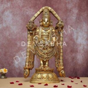Brass Tirupati Balaji Idol 21.5 Inches