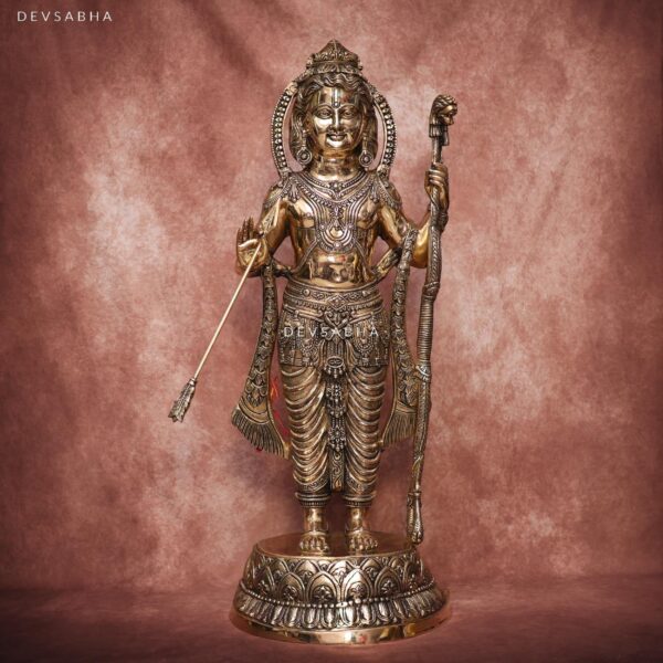 Brass Ram Lalla Statue Large 42-Inch – Exact Ayodhya Replica