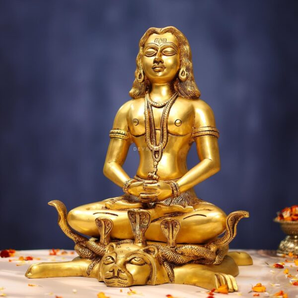 Brass guru goraknath ji statue height 14 inches