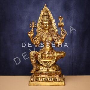 Brass Goddess Mariamman Idol 31 Inches Height