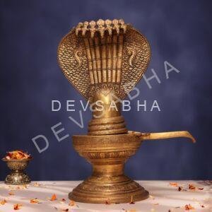 13 Inch Brass Shiva Linga Idol