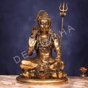 Brass Lord Shiva Idol 21 Inches Height