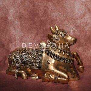 Brass antique Nandi Idol Height 17 Inches