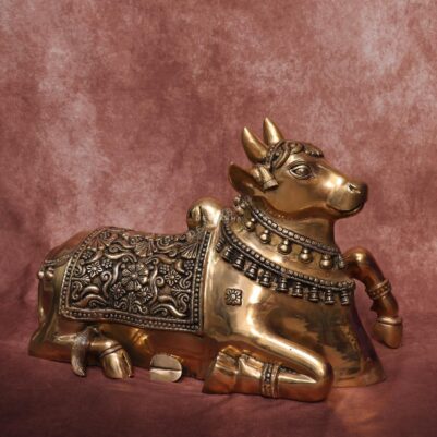 Brass antique Nandi Idol Height 17 Inches