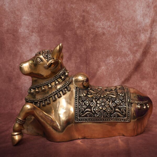 Brass antique Nandi Idol Height 17 Inches