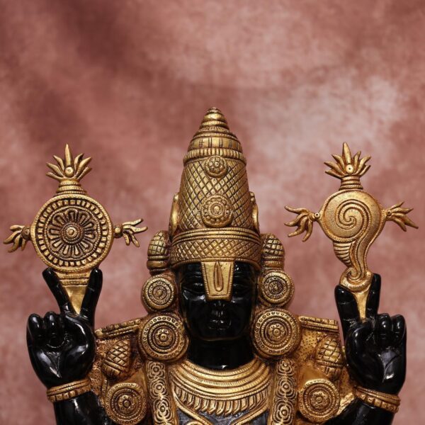 Black Tirupati Balaji Padmavati Brass 34.5 Inch