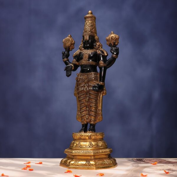 Brass Black Venkateswara Idol for Home – 19.5 Inch