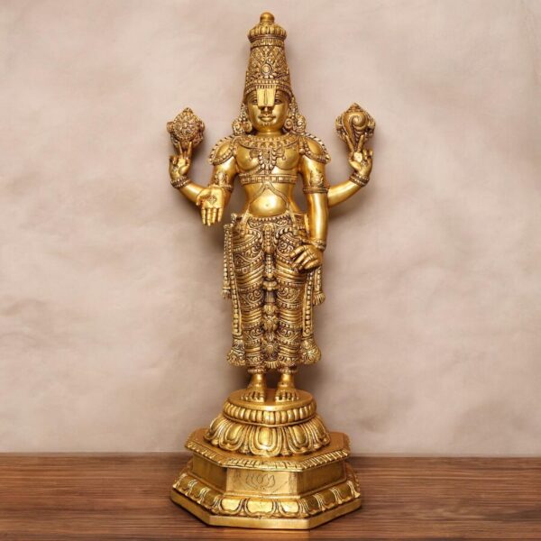 Brass Tirupati Balaji idol standing height 40 inches