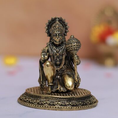 Antique Brass hanuman murti 3.5 inches
