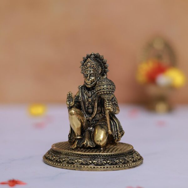 Antique Brass hanuman murti 3.5 inches