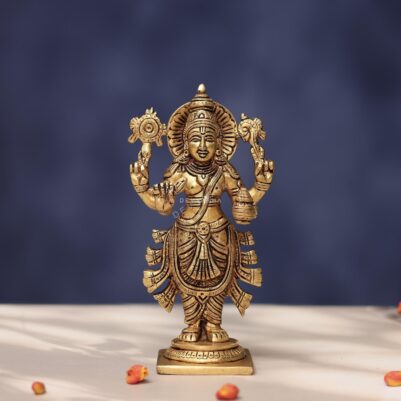Brass Lord Dhanvantri Idol for Home Decor Height 7.5 Inch