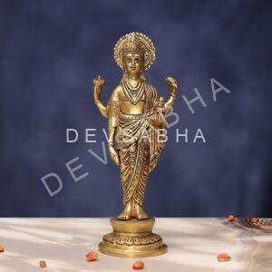 Brass Lord Dhanvantri Idol 12 Inch for Decor