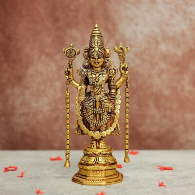 Brass Tirupati Balaji Idol 11 Inches