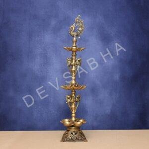 Brass Tall peacock lamp height  33 inches
