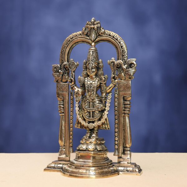 Antique Brass Tirupati Balaji Idol – 14 Inch