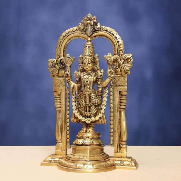 Tirupati Balaji Idol with Frame – 14 Inch Pure Brass