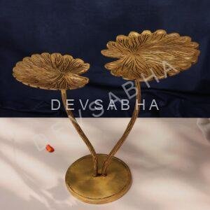Brass Lotus Flowers 8.5 Inch Beautiful and Elegant Decorative Statue