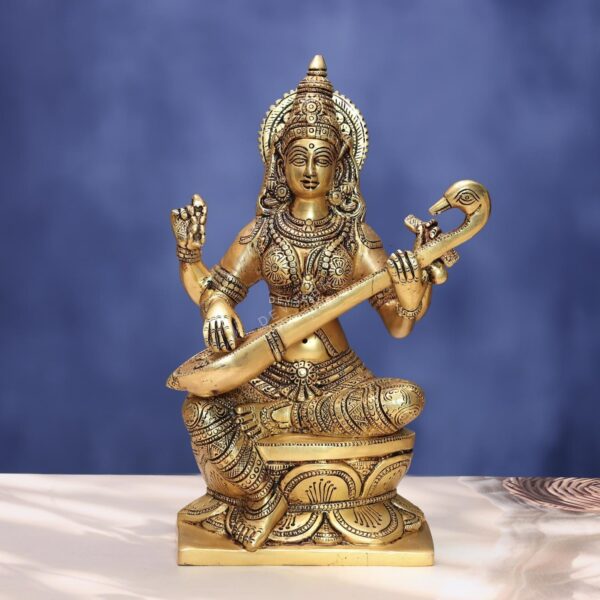 Brass laxmi saraswati idol 12 inches