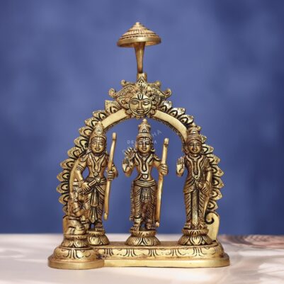 Antique Brass Ram darbar idol 9.5 inches