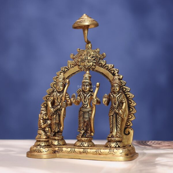 Antique Brass Ram darbar idol  9.5 inches