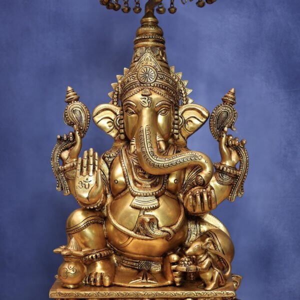 Brass ganesh idol height 34 inches