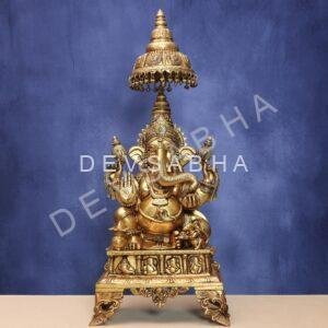Brass ganesh idol height 34 inches