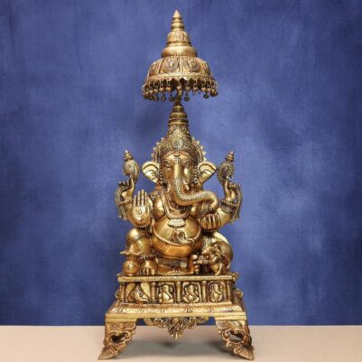 Brass ganesh idol height 34 inches