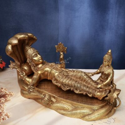 Brass vishnu Laxmi Idol Height 10 Inches