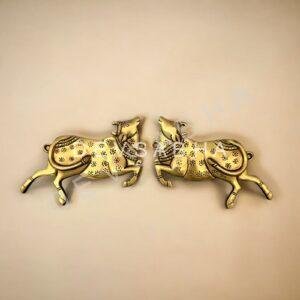 Wall hanging cow kamdhenu pair height 5 inches