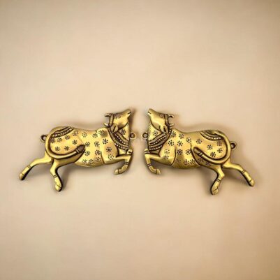 Wall hanging cow kamdhenu pair height 5 inches