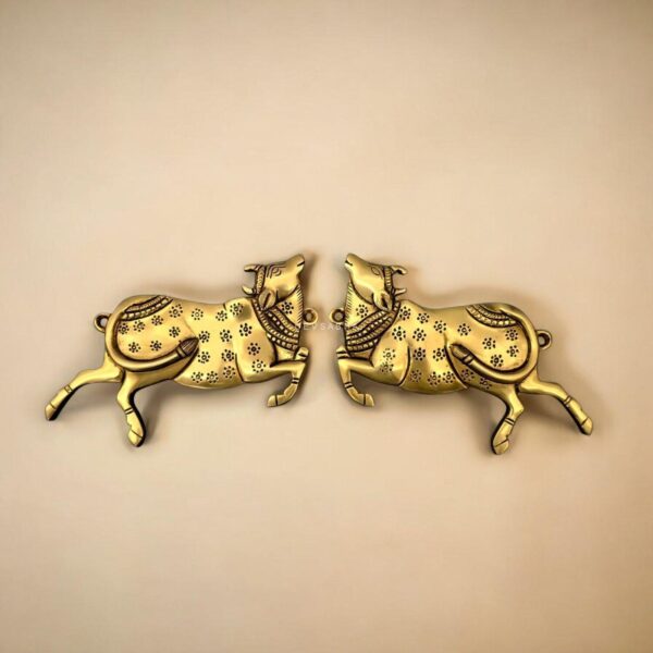Wall hanging cow kamdhenu pair height 5 inches