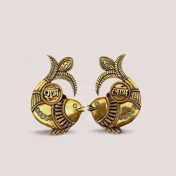 Wall hanging subh labh fish pair