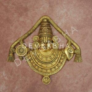 Brass Wall Hanging Tirupati Balaji Idol 9 Inch Divine and Decorative Statue
