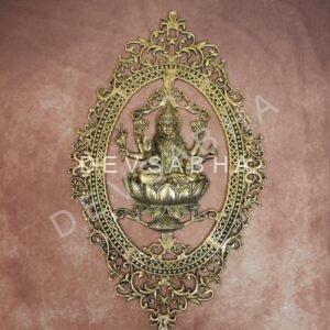 Antique Brass Wall Hanging Laxmi Idol 29.5 Inch Divine and Beautiful Decorative Statue