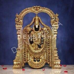 Brass black Tirupati Balaji wall hanging height 25.6 inches