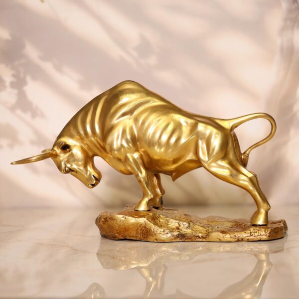 Brass Charging Bull Height 8 inches