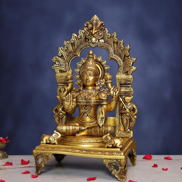 Brass Laxmi Idol Height 17.5 Inch