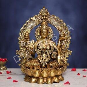 Brass Laxmi Idol Height 14.5 Inch