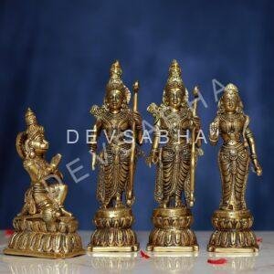 Brass Ram Darbar Idol handcrafted height 1 feet