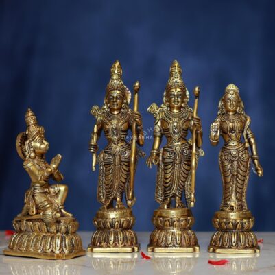 Brass Ram Darbar Idol handcrafted height 1 feet
