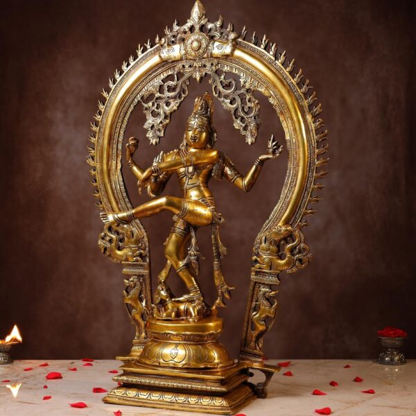 Large Size Brass Nataraj Idol Height 25.5 Inch