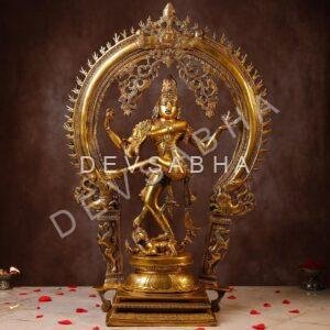 Large Size Brass Nataraj Idol Height 25.5 Inch