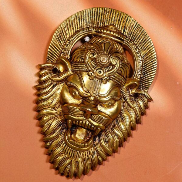 Brass Wall Hanging Narasimha Idol – 7.5 Inches
