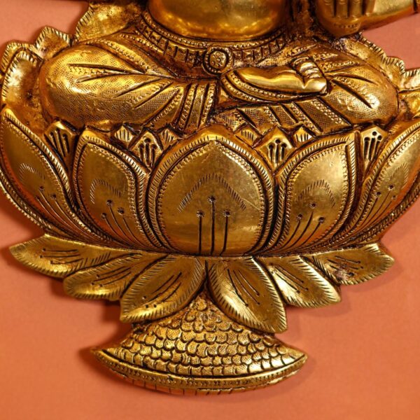 Brass Wall Hanging Ganesh Idol Height 12.5 Inch